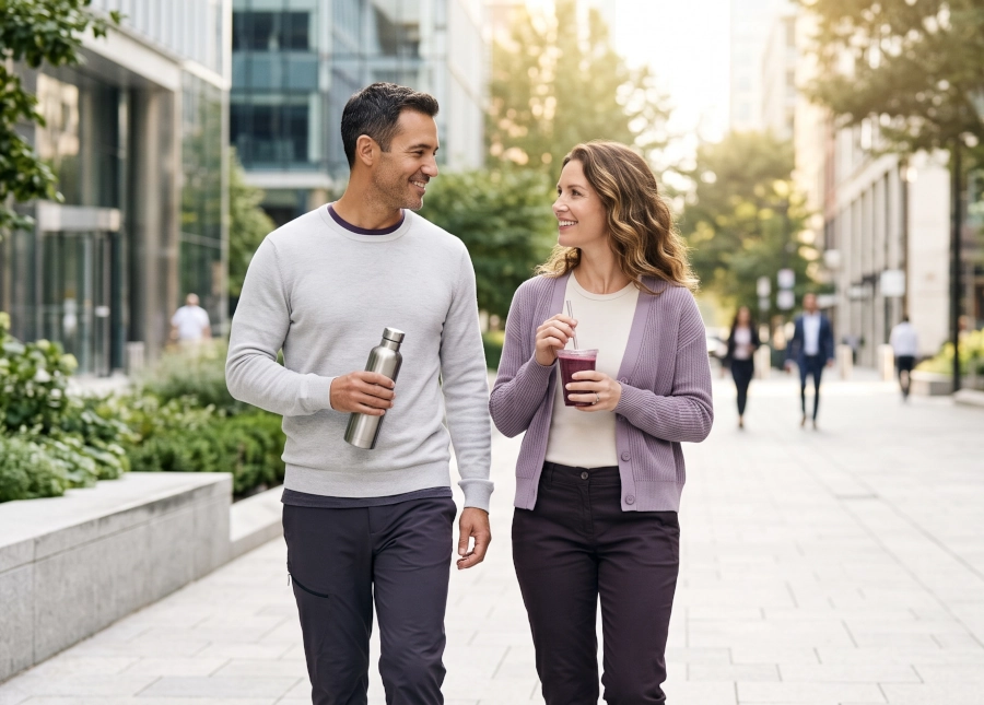 Wellness essentials arranged for a daily routine